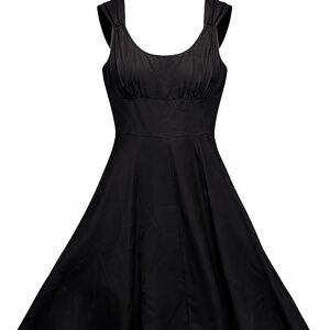 Jacob Sleeveless Dress Womens Size 13/14 Black Fit & Flare 100% Silk Cocktail